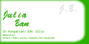 julia ban business card